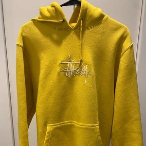 STUSSY Yellow Hoodie, Like New, Dry-Cleaned